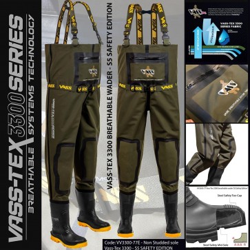 Vass-Tex 3300 Breathable S5 SAFETY wader (commercial/work use edition)