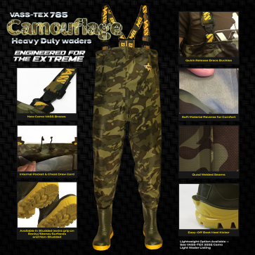 Vass-Tex 785 'Heavy Duty' Camouflage Waders