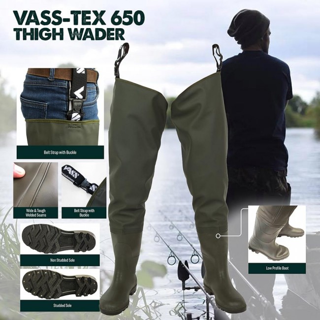 Vass-Tex 650 Thigh wader with Low profile boot