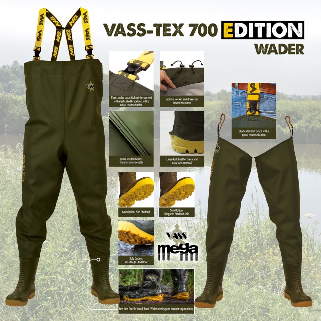 Vass-Tex 700 Edition Chest Wader Wathose alle Größen 