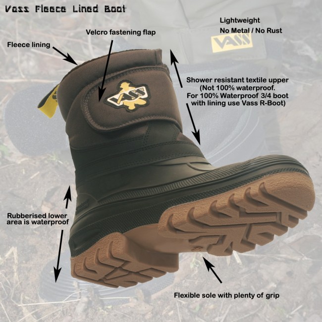 Vass fleece lined boots size 1 discount