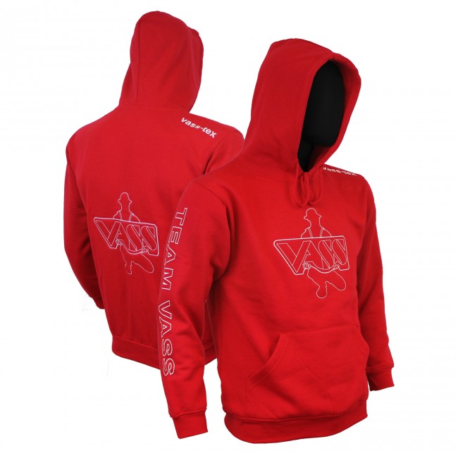 New 'Team Vass' edition two colour hoody Black/Red 