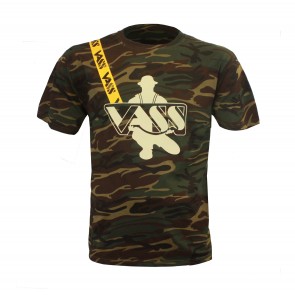 Vass ‘Classic Printed’ Camouflage T-Shirt with Yellow Vass Strap