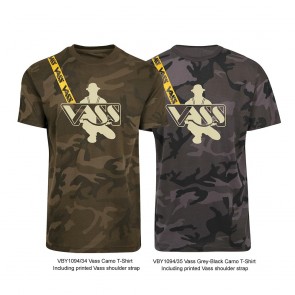 Vass ‘Classic Printed’ Camouflage T-Shirt ‘edition 2’ with Yellow Vass Strap
