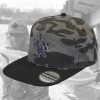 Vass SnapBack Fishing Cap – Black Camo with Black Peak