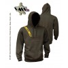 Vass Embroidered Hoody ‘Khaki Edition’ with yellow print brace